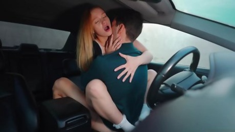 He drove me in my school uniform into the woods in his car to fuck me, and I took off my panties myself